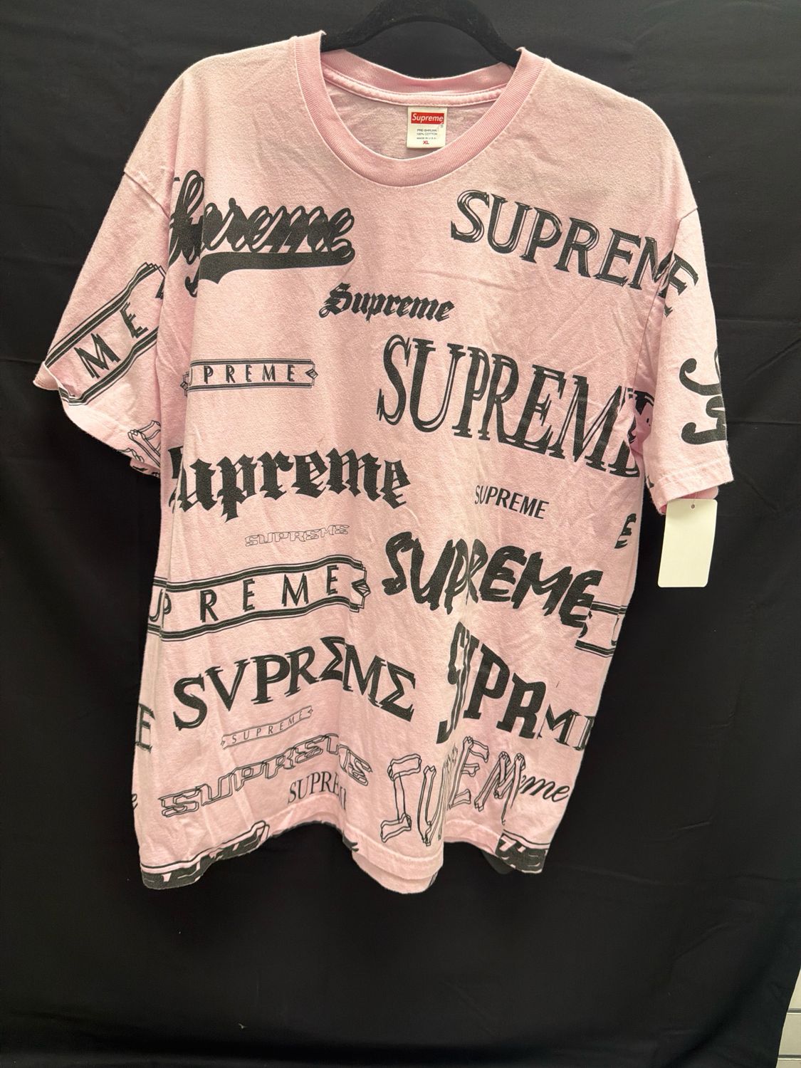 Supreme Pink Tee Sz XL
