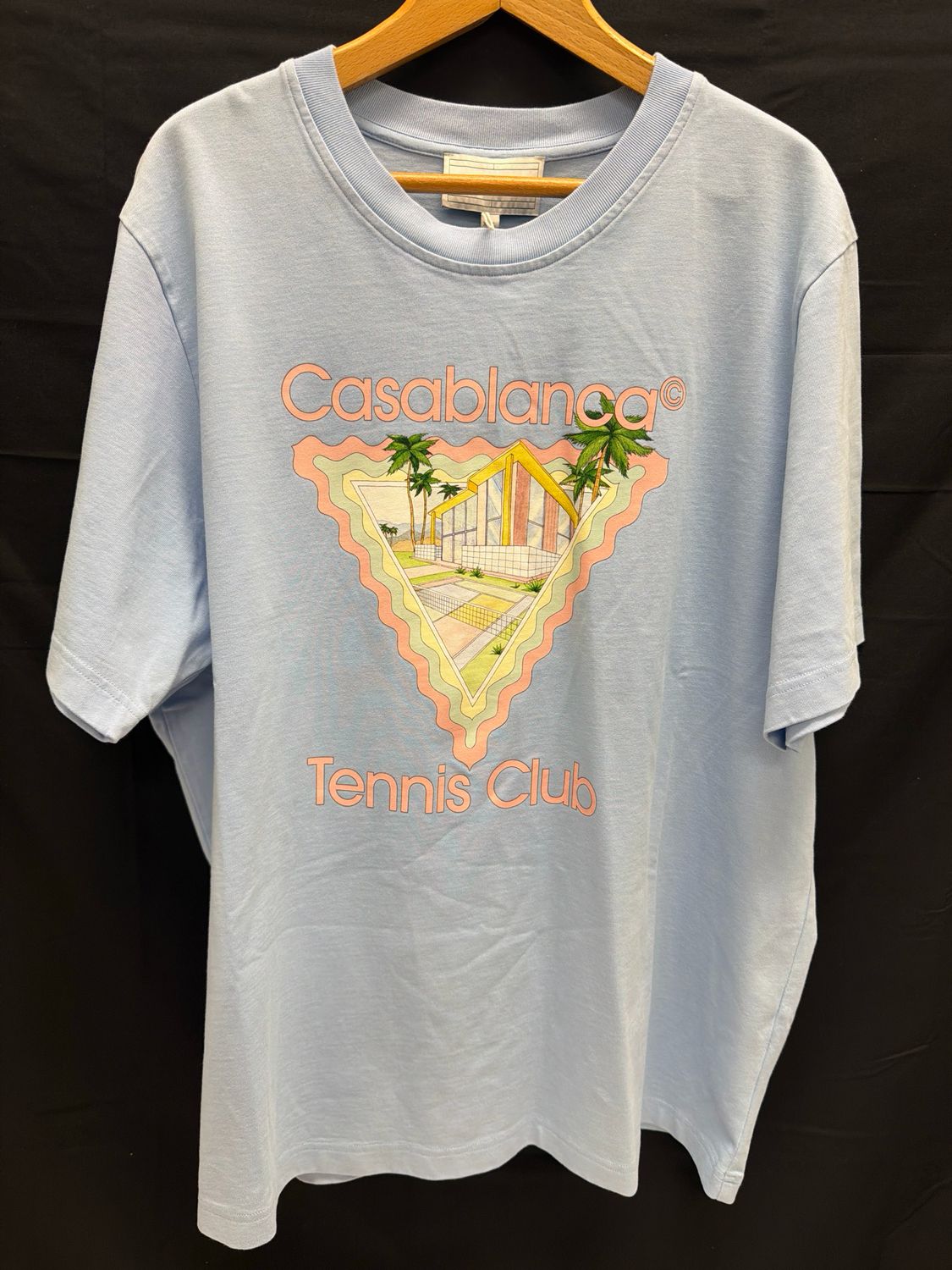 Casablanca Blue Tennis Club Tee Sz 3XL