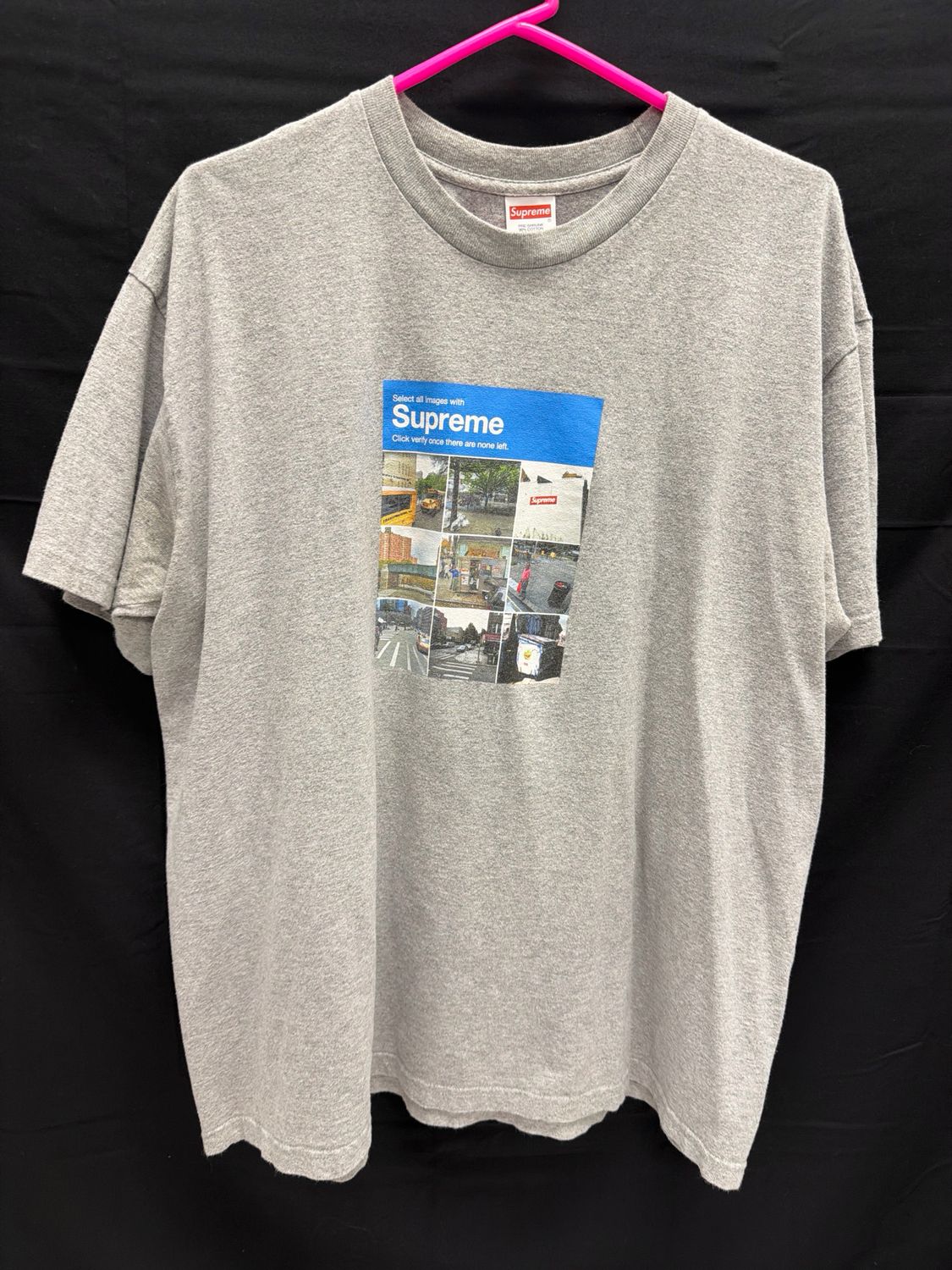 Supreme Grey Verify Tee Sz 2XL
