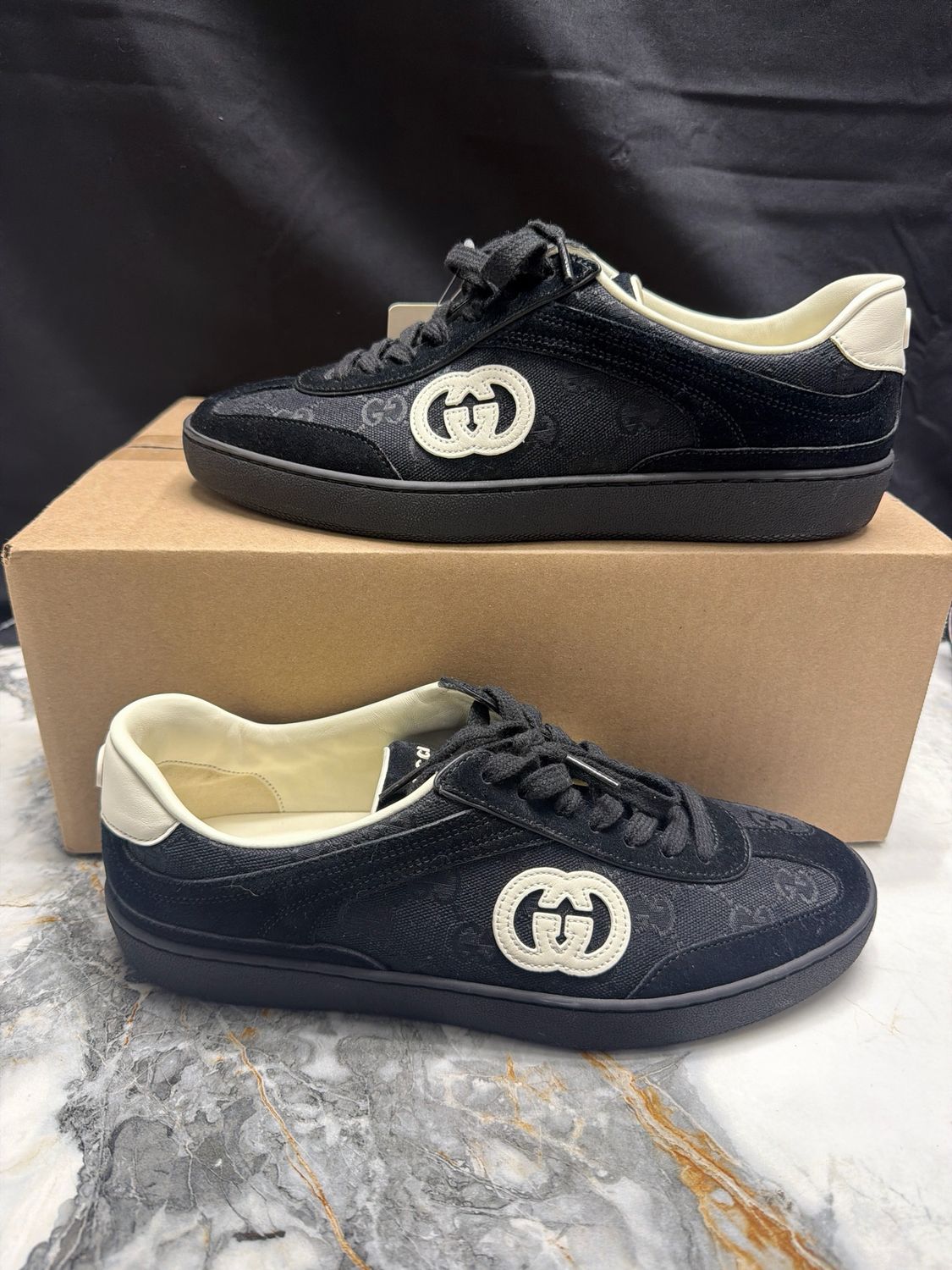Gucci G75 Sneaker Black No Box Sz 8