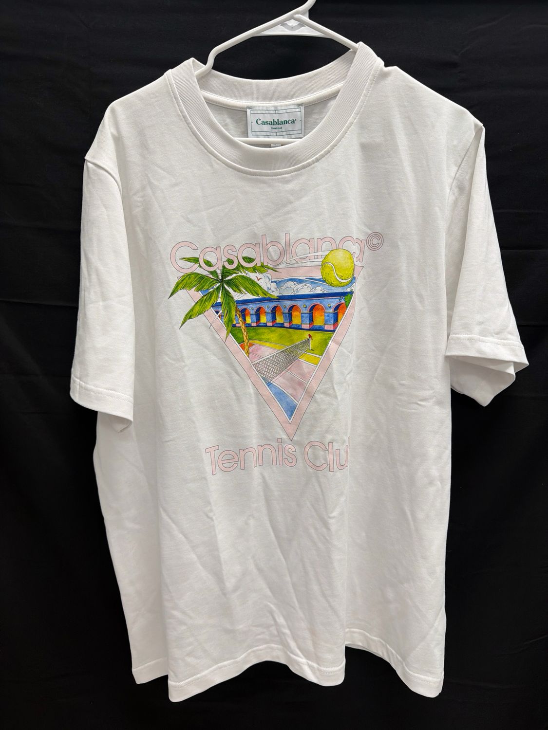 Casablanca White Tennis Club Tee Sz 2XL