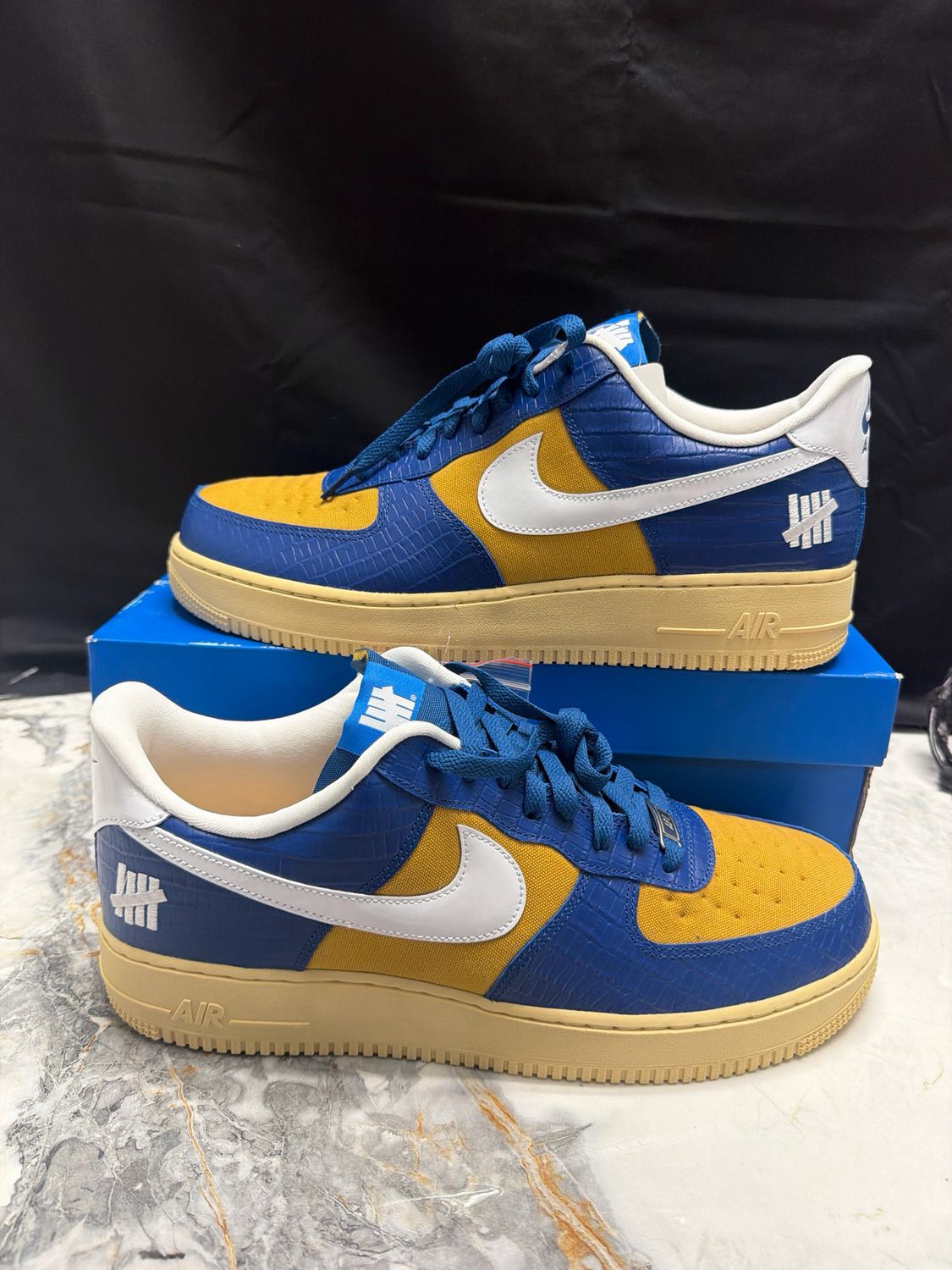Nike AF1 Undefeated Blue/Yellow w/ Box Sz 13