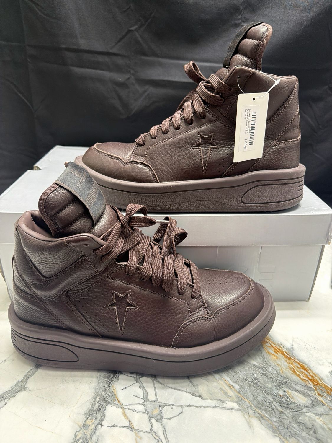 Converse x Rick Owens Turbowpn Brown w/ Box Sz 11