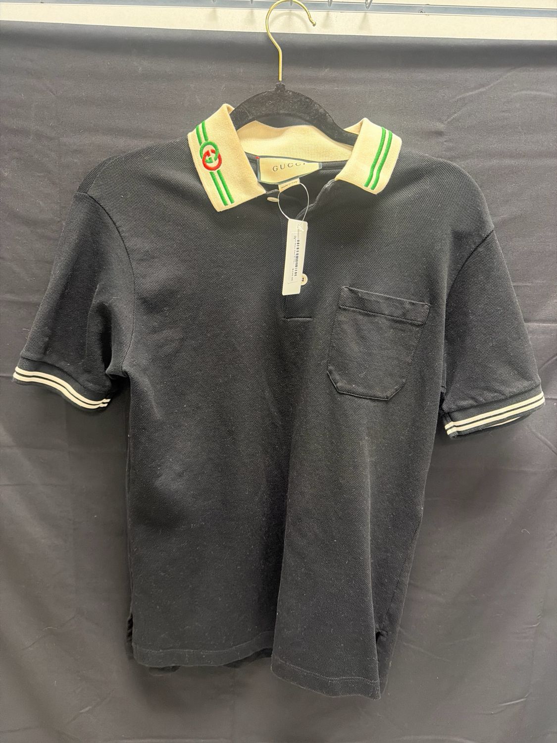 Gucci Black Polo Sz XS