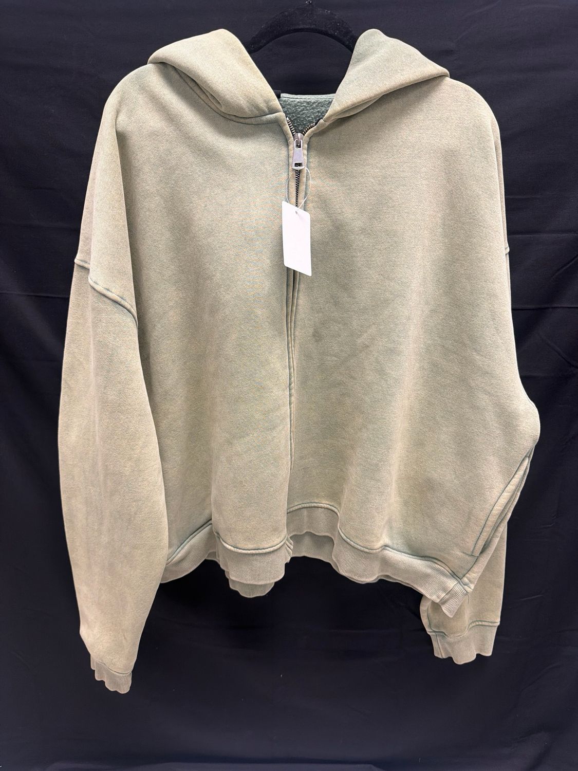 GW Gallery/Raspberry VTG Green Hoodie Sz L
