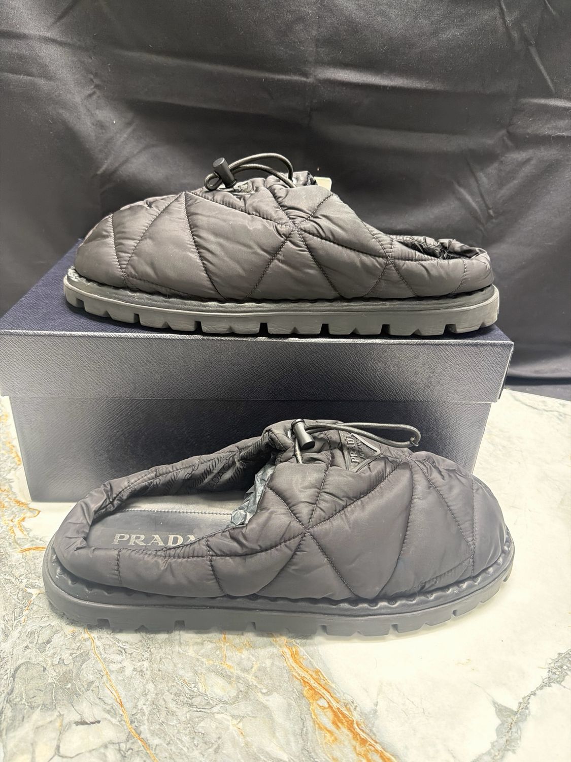 Prada Nylon Mules w/ Box Sz 11.5