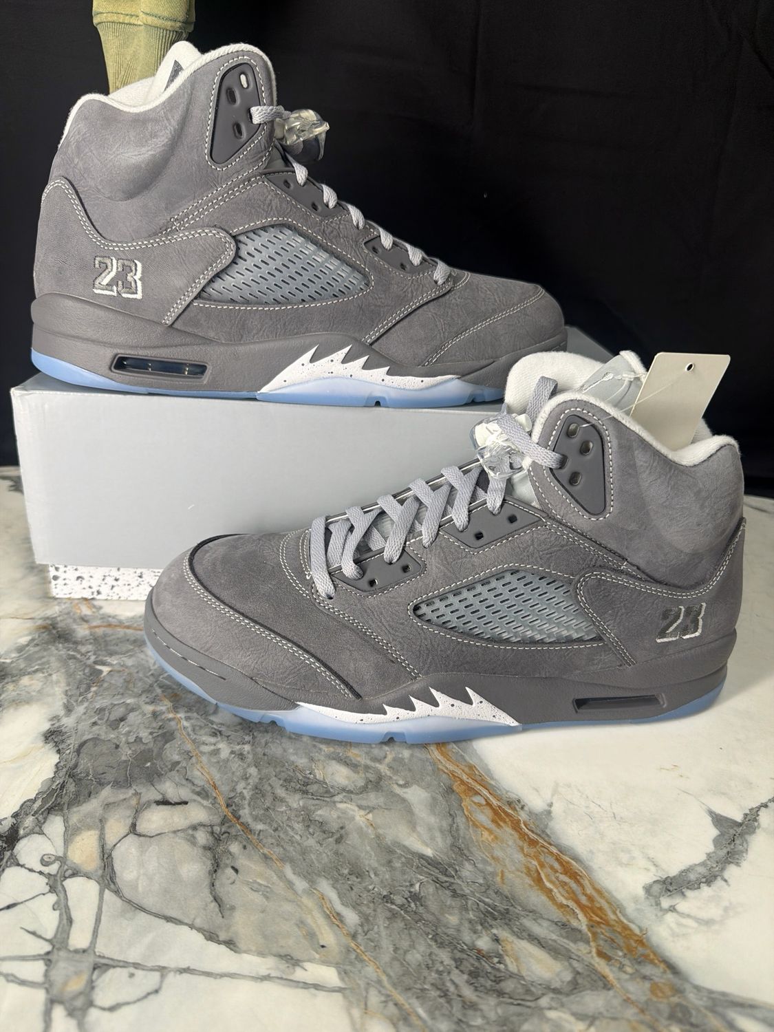 Jordan 5 Wolf Grey w/ Box DS Sz 12