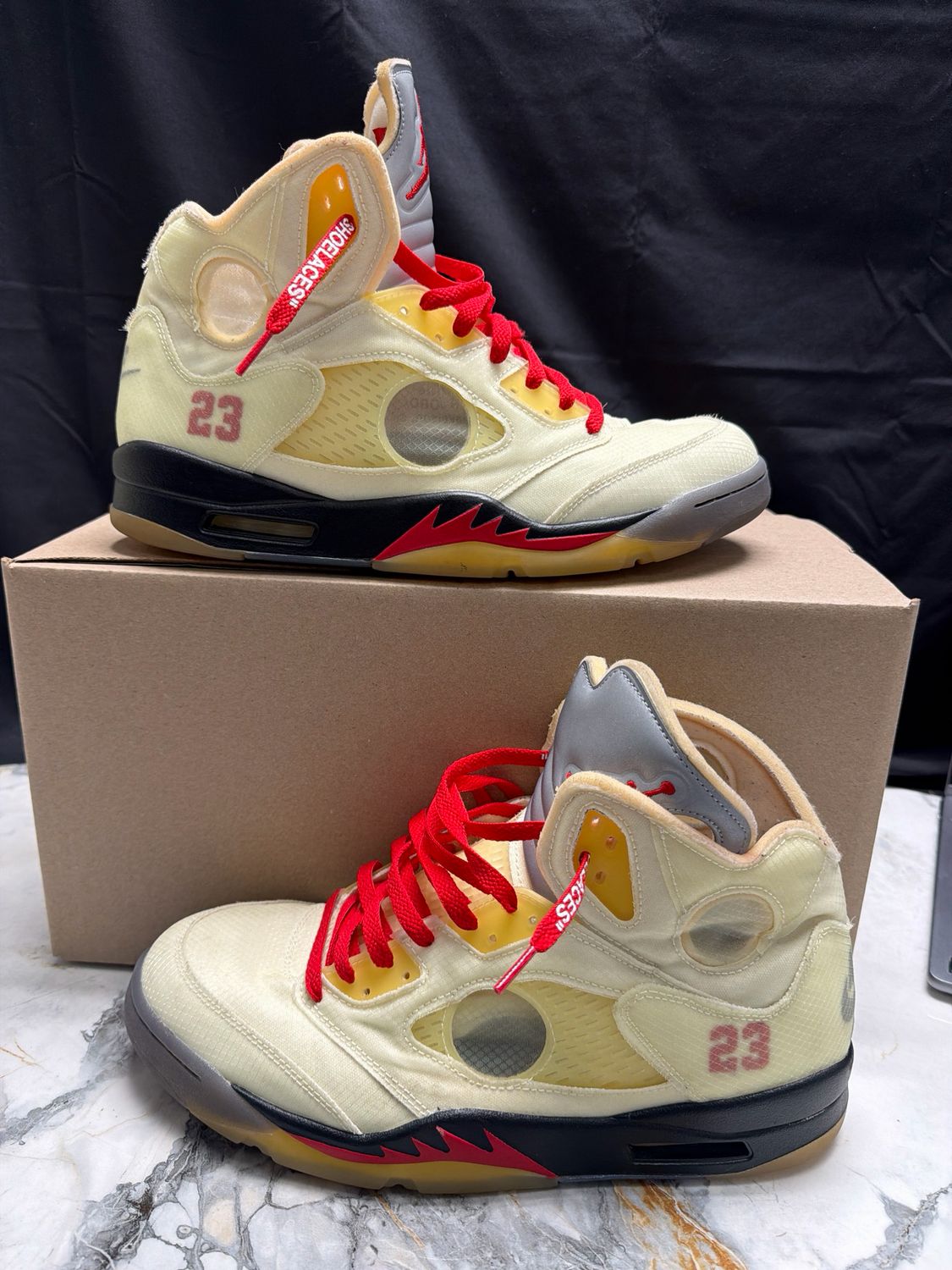 Jordan 5 Off-White Sail No Box Sz 13