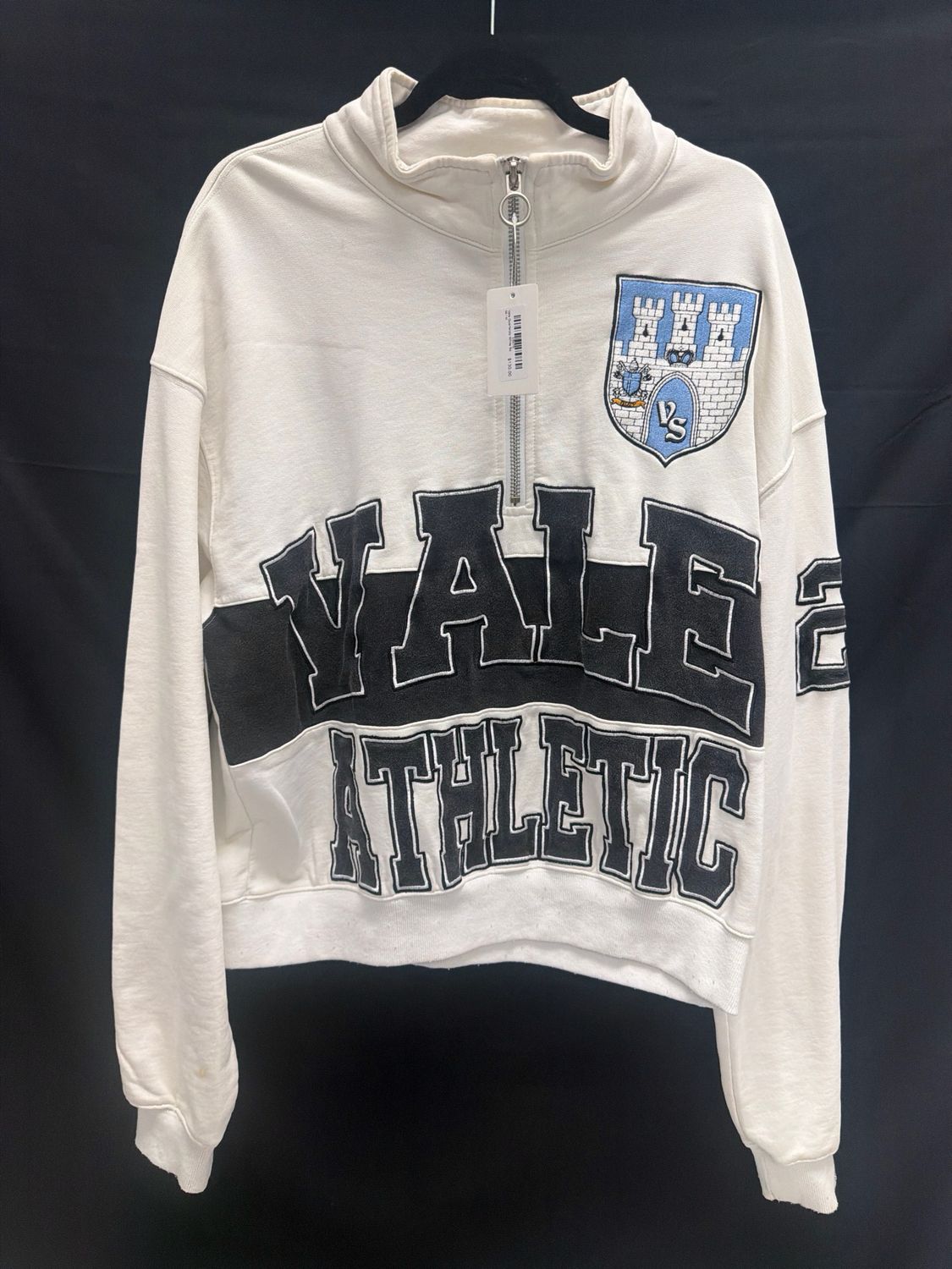 Vale Quarterzip White Sz M