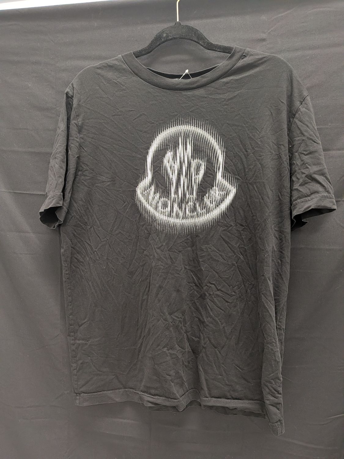 Moncler Black Blur Logo Tee Sz XL