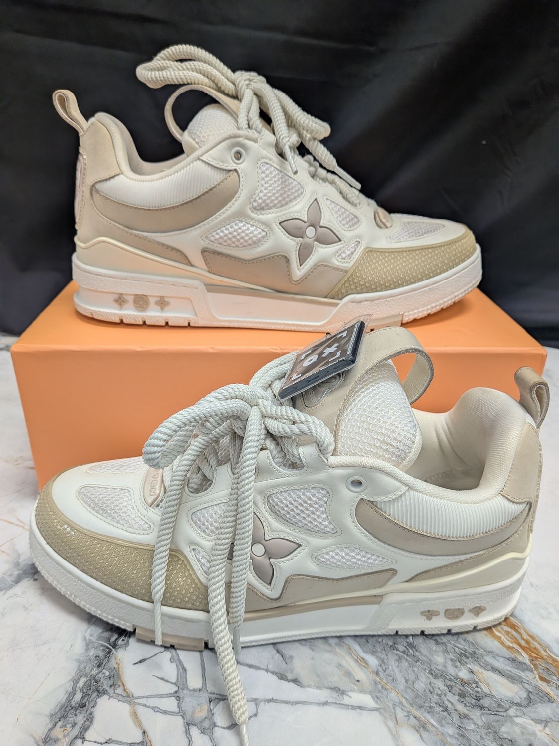 Louis Vuitton Skates Cream No Box Sz 9.5