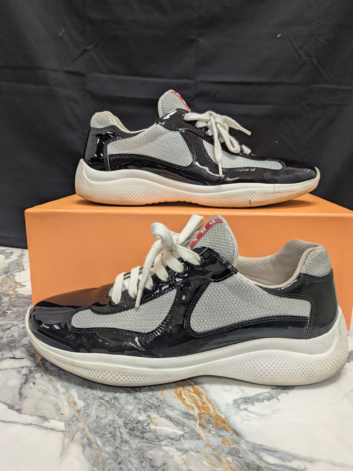 Prada Cup Black/White No Box Sz 7.5