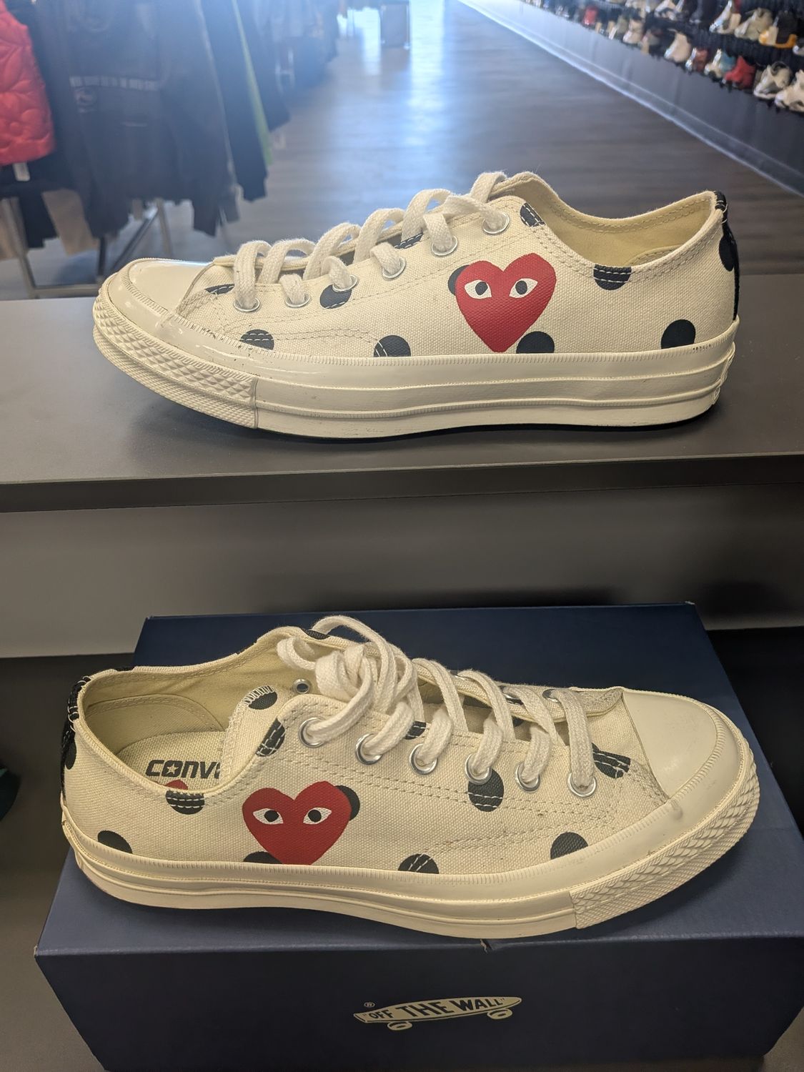 Converse CDG Low Polka Dot No Box Sz 7