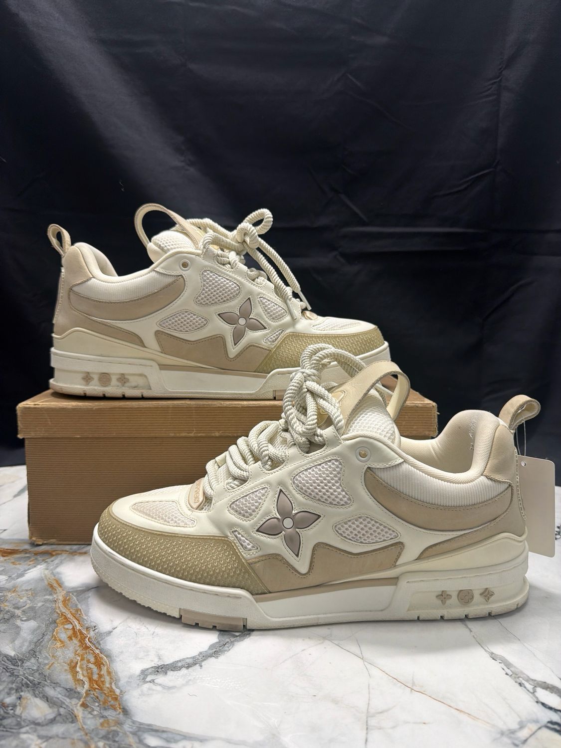 Louis Vuitton Skates Cream No Box Sz 12