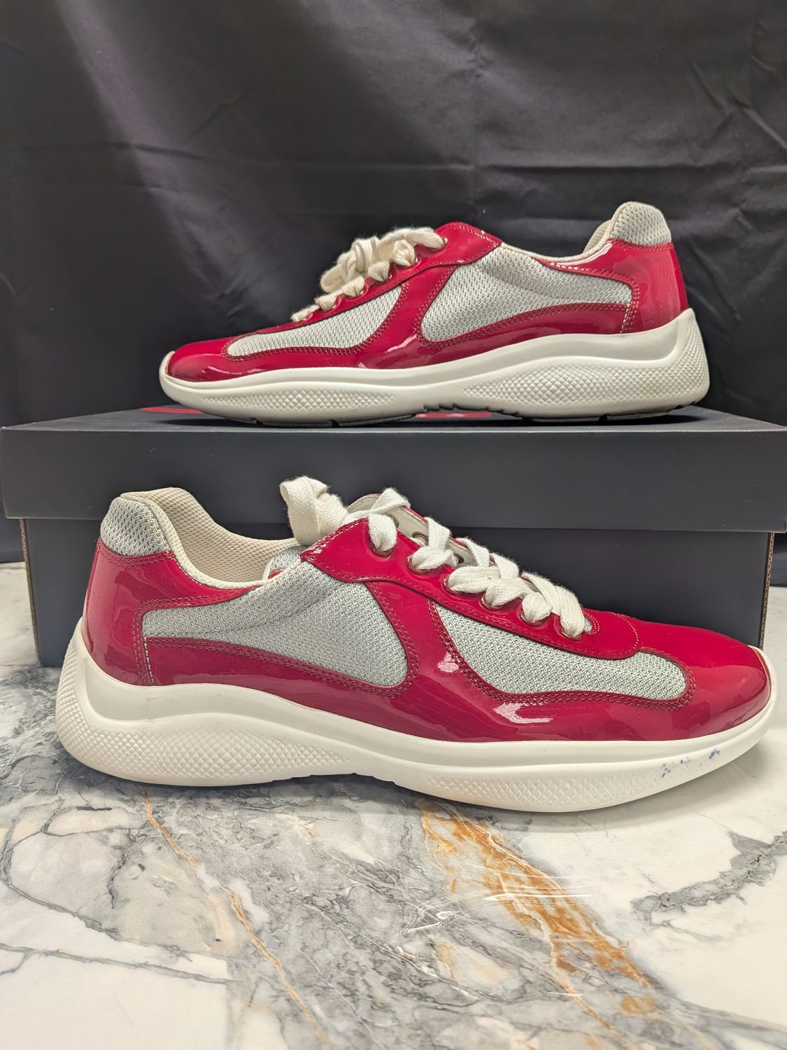 Prada AC Red w/ Box Sz 9.5