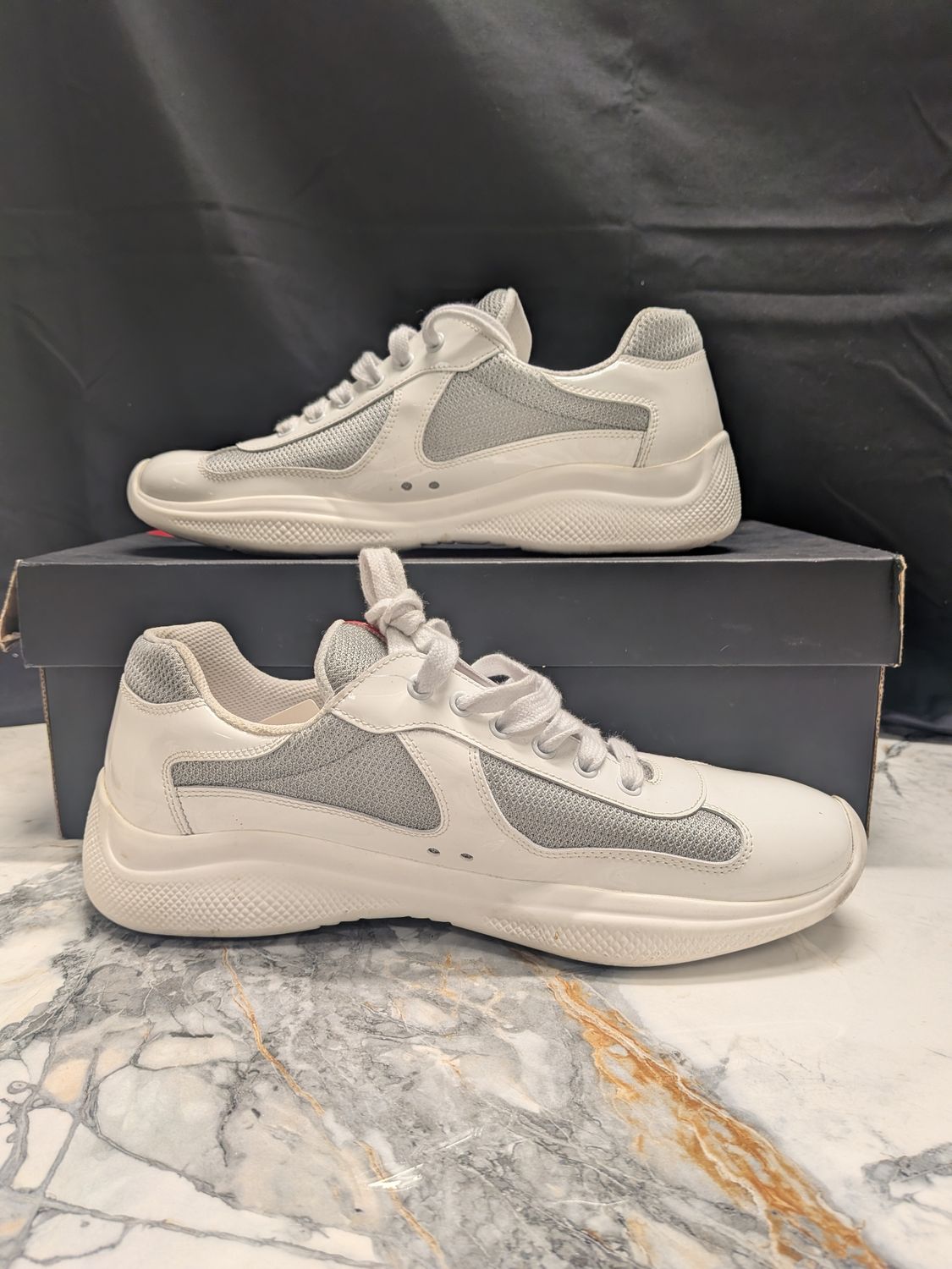 Prada AC White w/ Box Sz 9.5