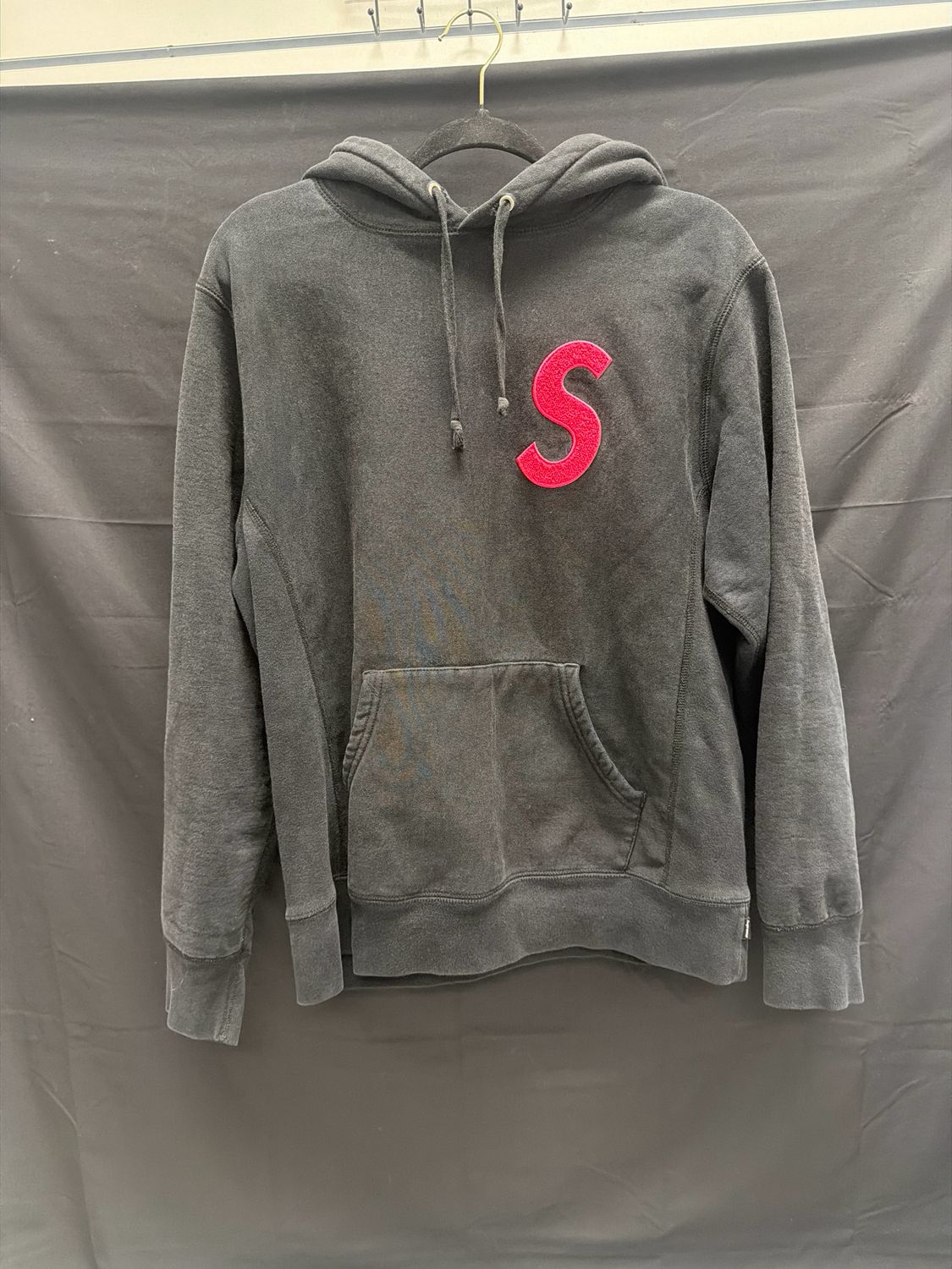 Supreme Twill S Logo Hoodie Sz M