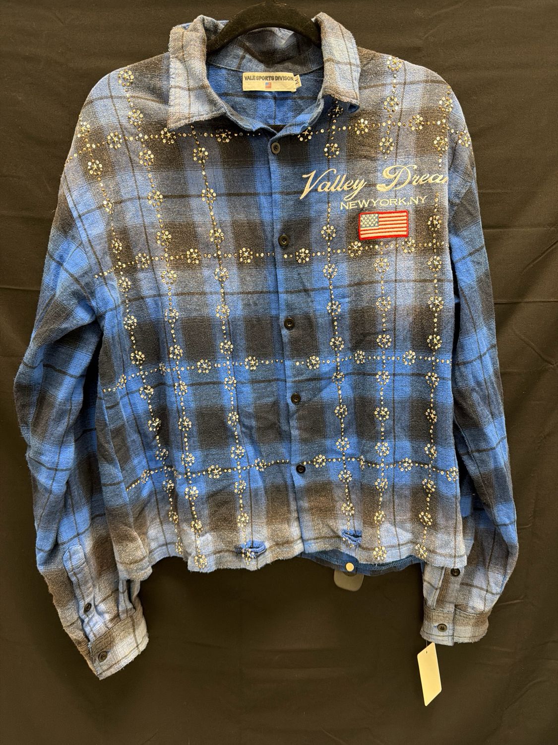 Vale Forever NYC The Blue Flannel Sz M