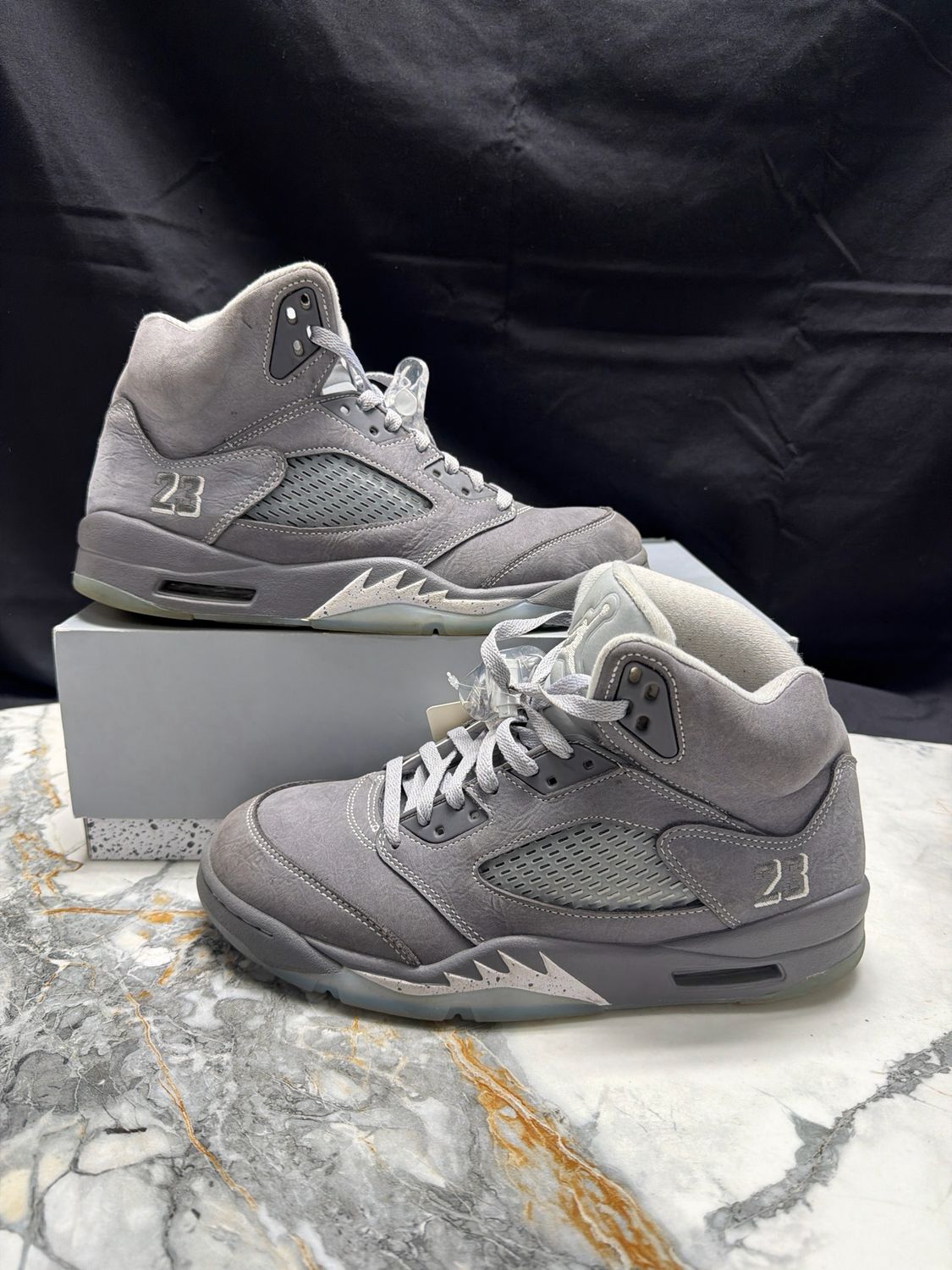 Jordan Retro 5 Wolf Grey Used w/ Box Sz 10