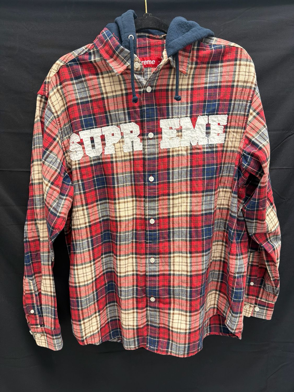 Supreme Hooded Flannel Sz M