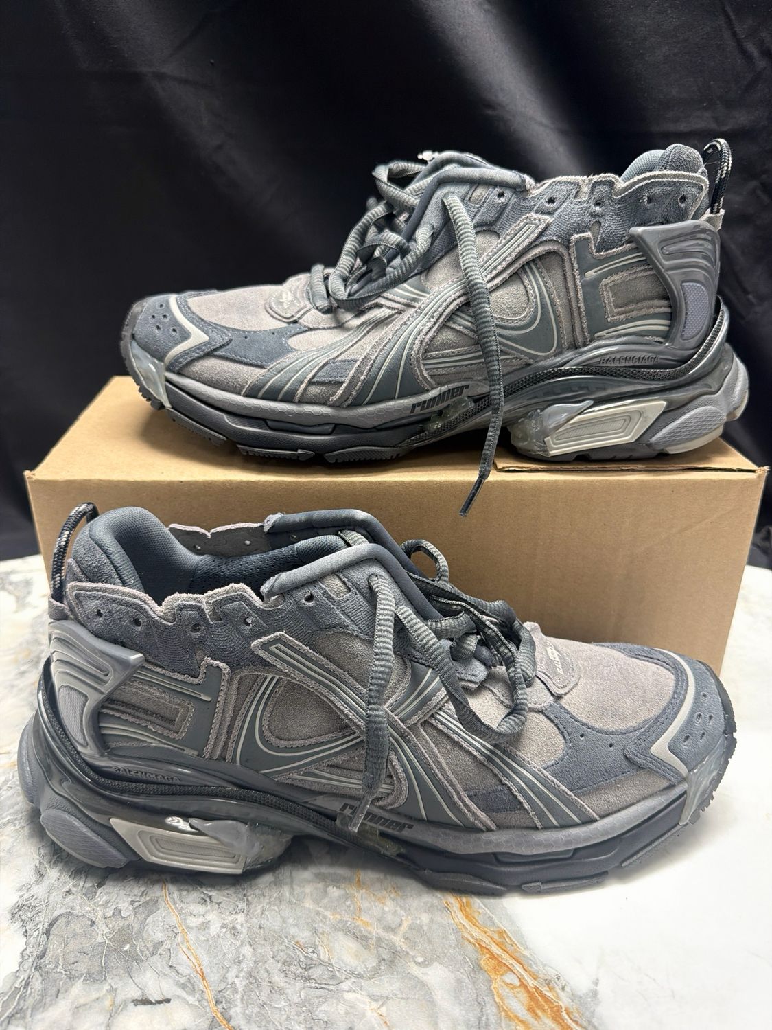 Balenciaga Grey Suede Runners No Box Sz 10