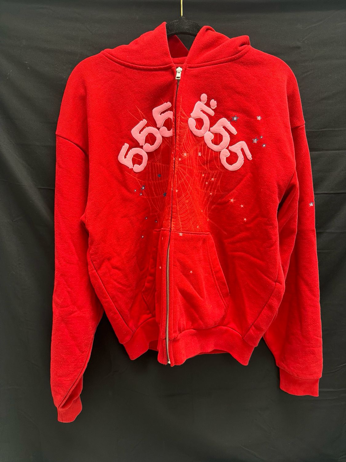 Sp5der 555 Red Hoodie Sz M