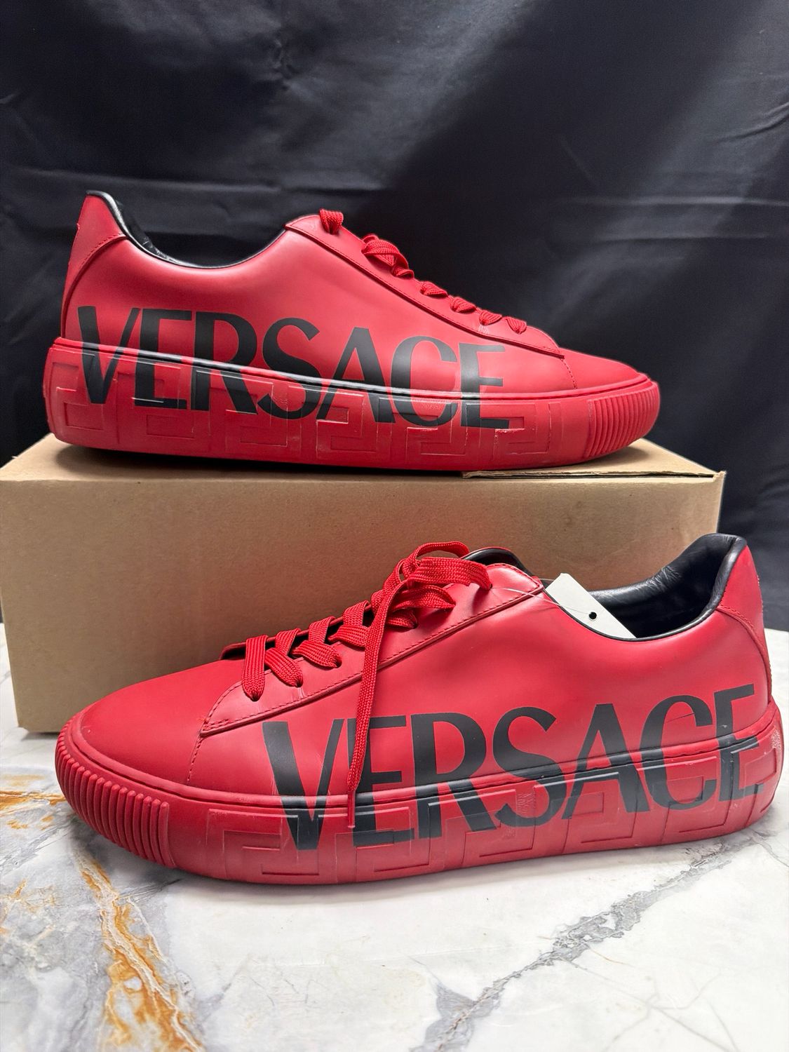 Versace Red Low-Tops No Box Sz 12