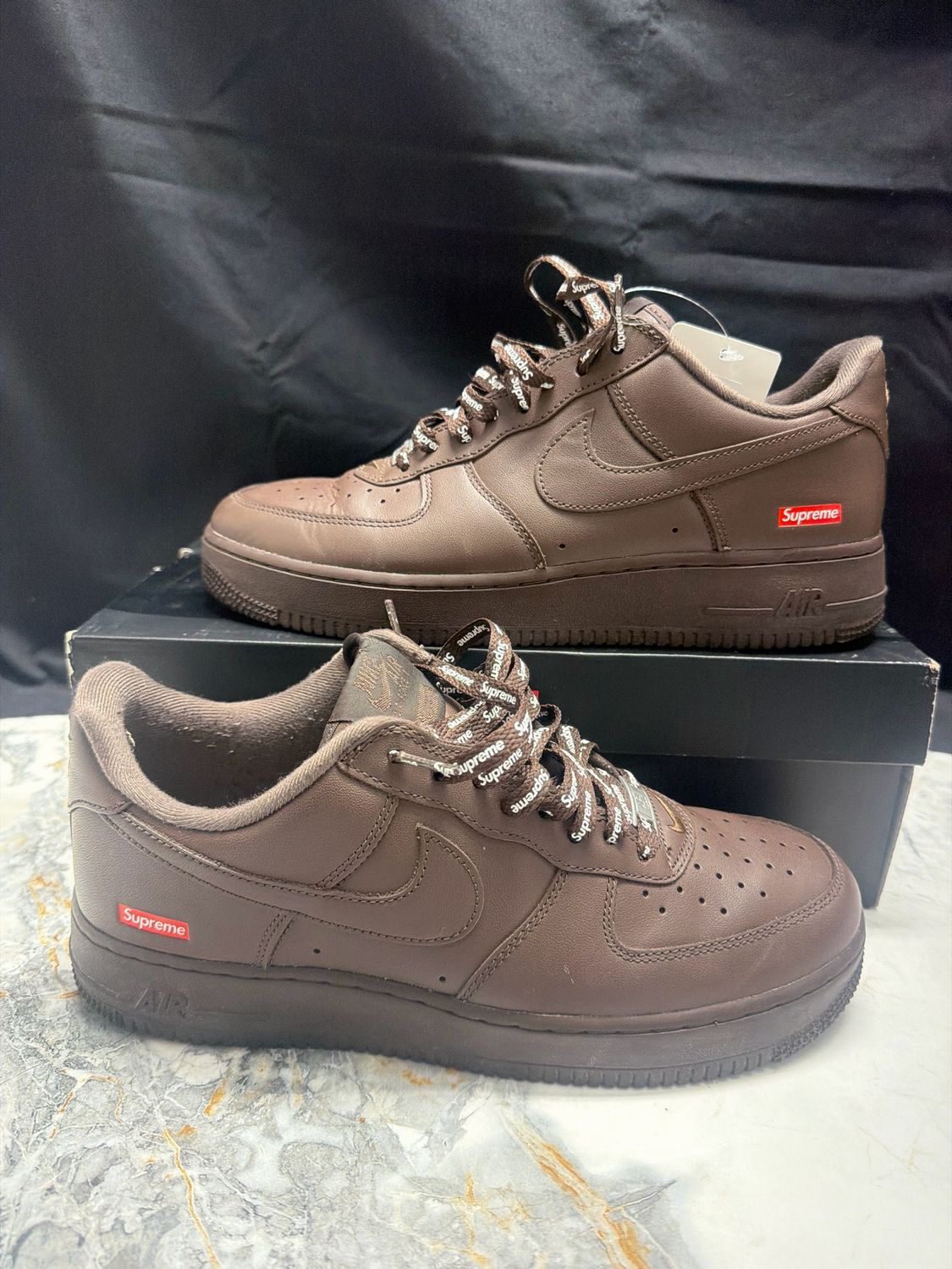 Nike x Supreme AF1 Brown w/ Box Sz 9.5