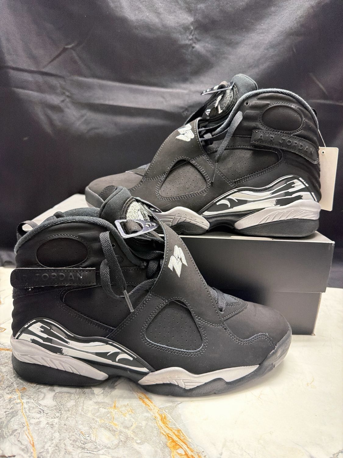 Jordan 8 White/Graphite w/ Box Sz 9.5