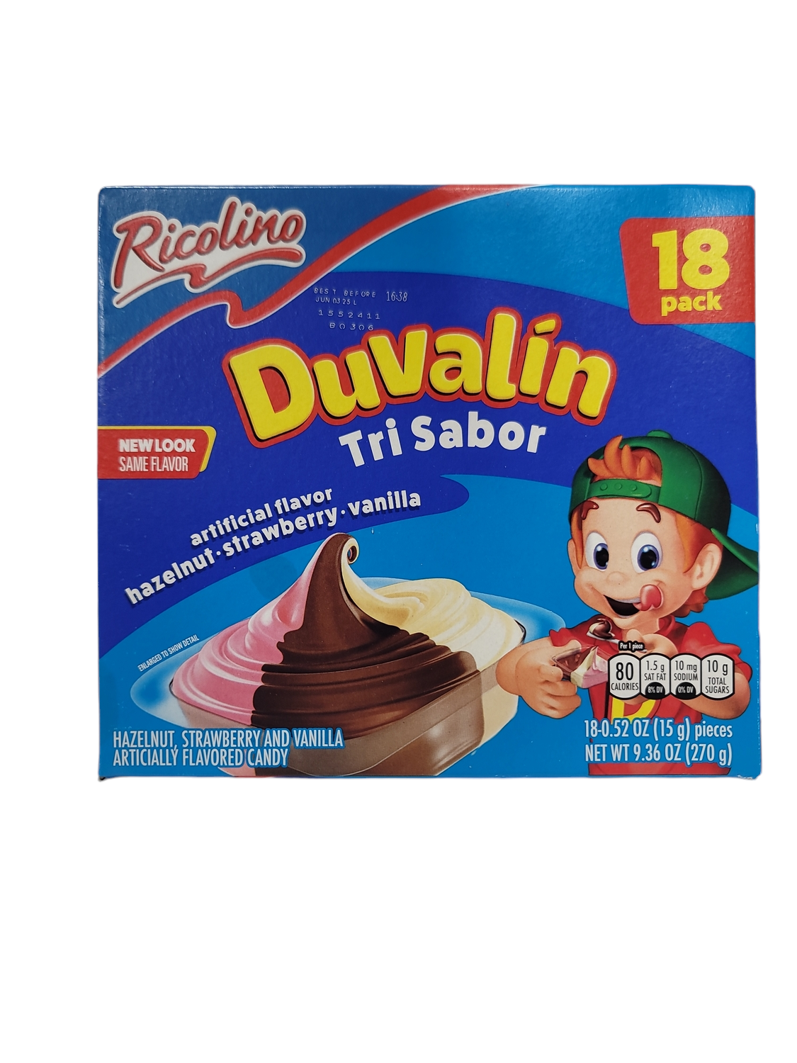 Ricolino Duvalin Hazelnut, Strawberry and Vanilla 270g