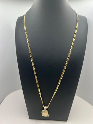 Cadena italiana con dije de Cristo 10K