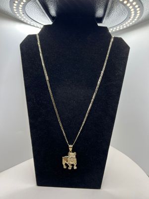 Cadena corte brillo italiana dije de perro 10k