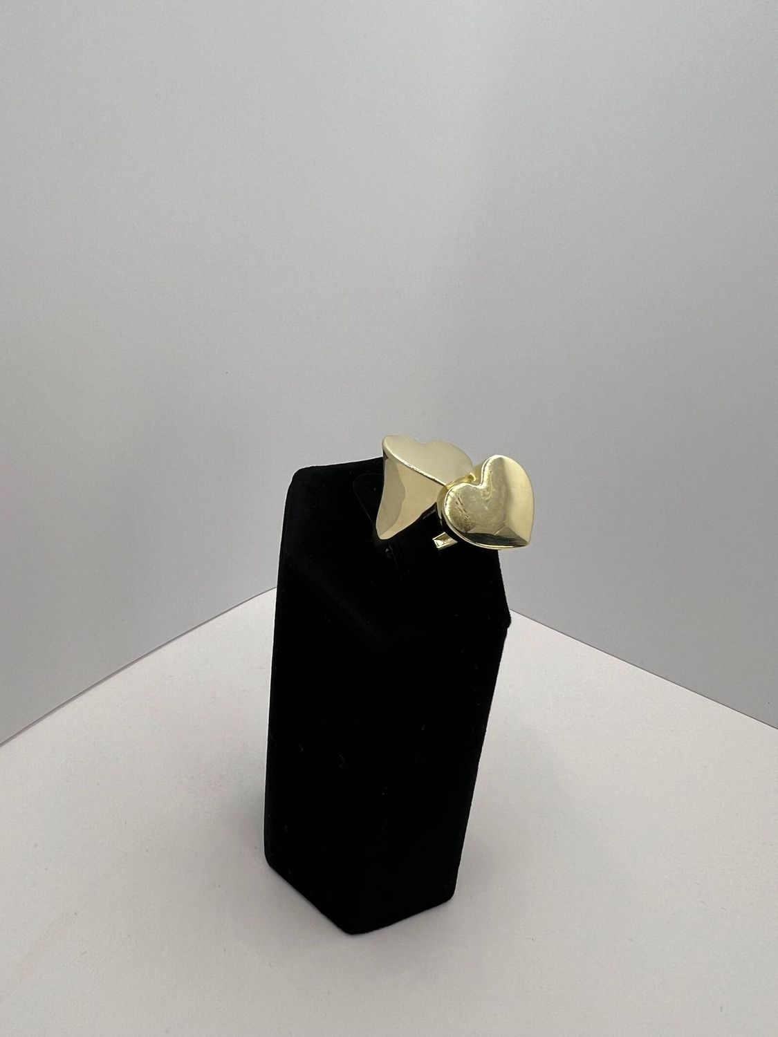 Anillo doble Corazón 10K