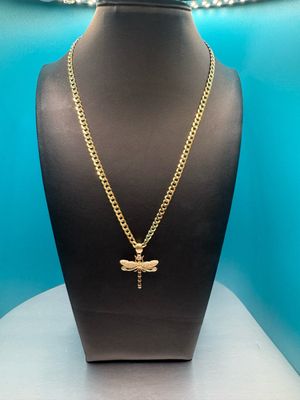 Cadena corte brillo con dije de libélula