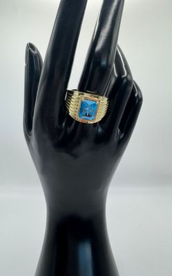 Anillo de hombre estilo Agua Marina