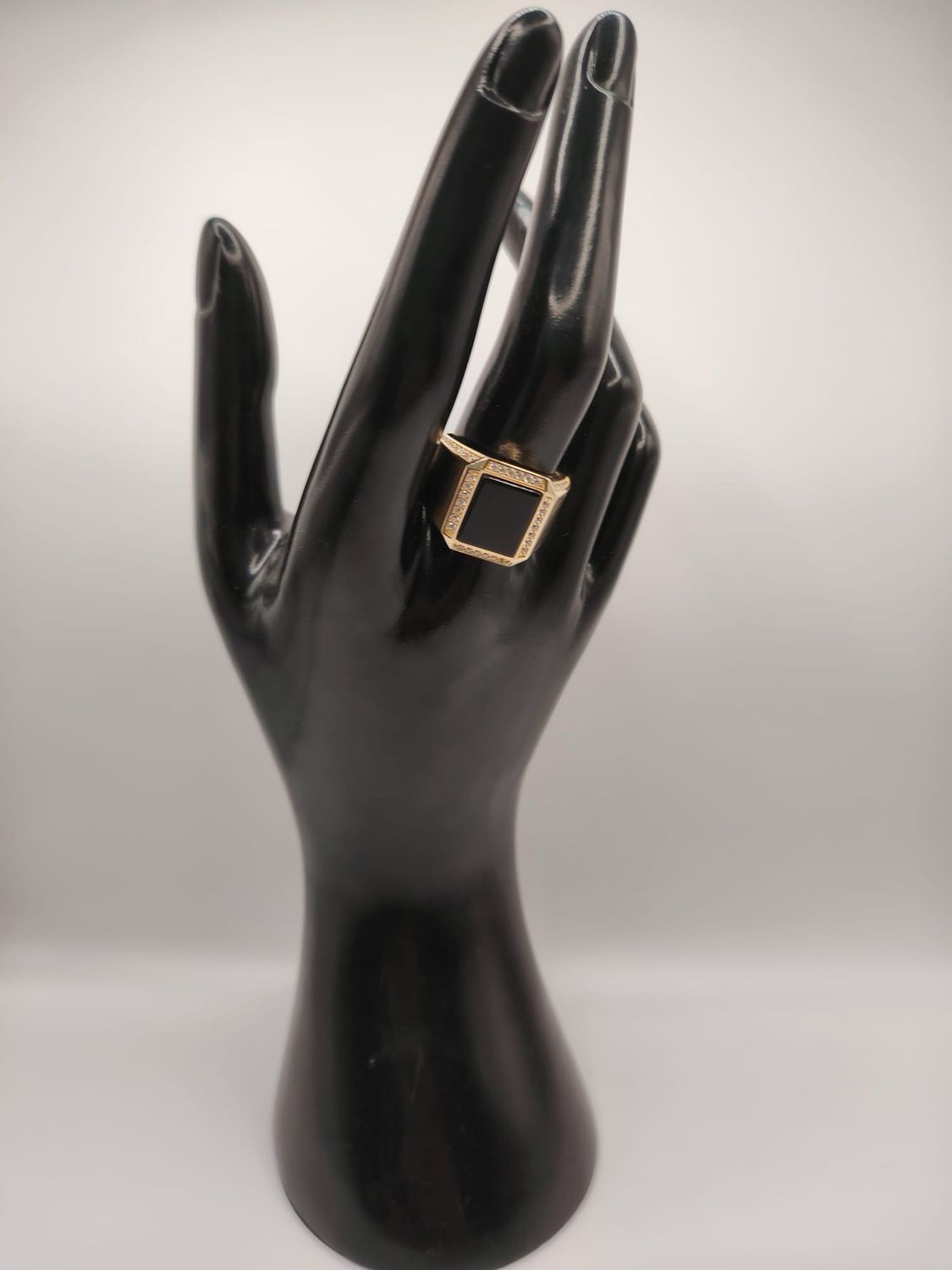 Anillo piedra negra de hombre