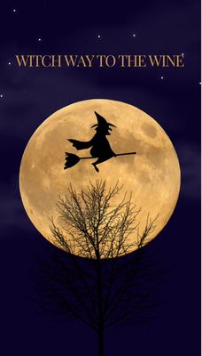 Halloween Witch way to the wine