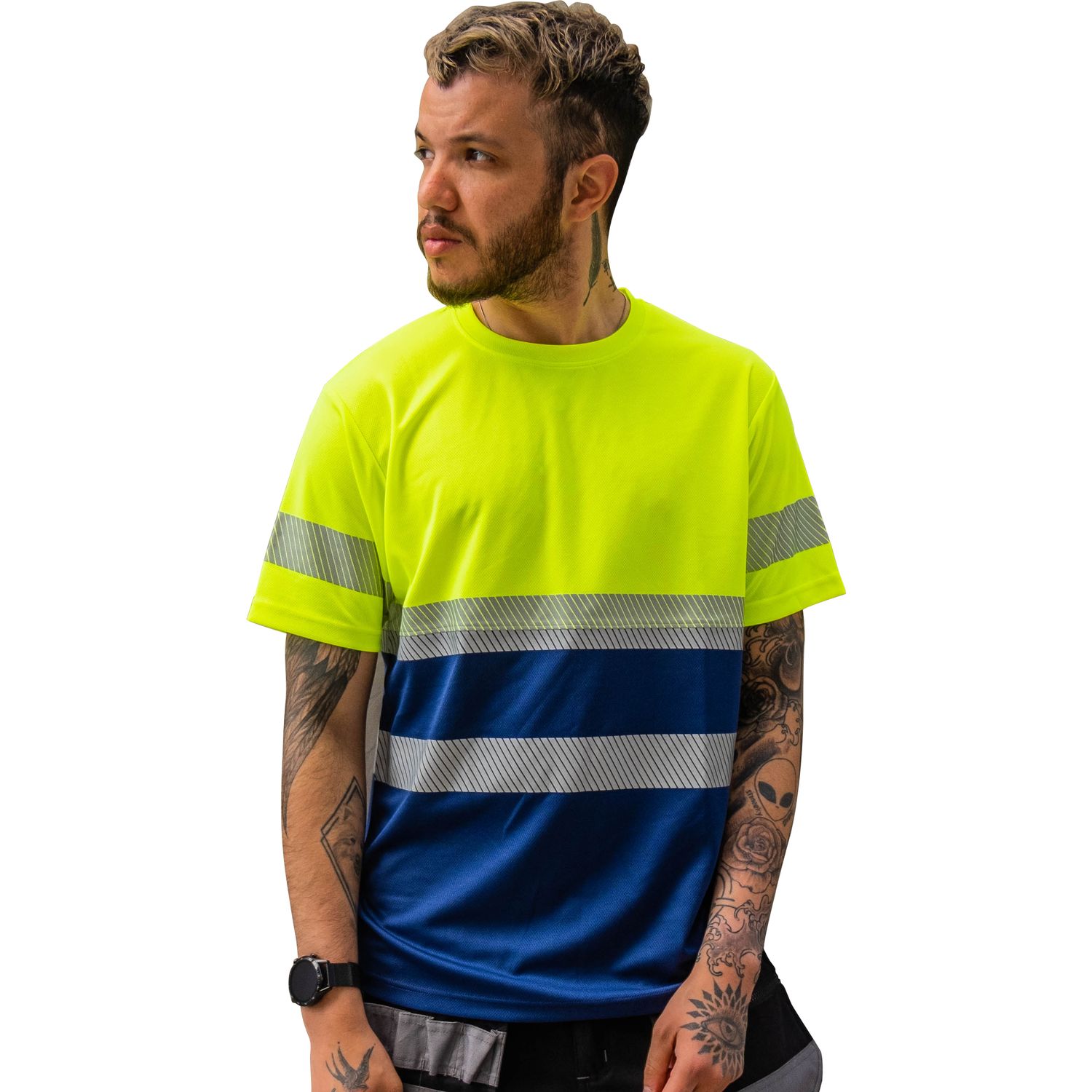 TSO121 - T-SHIRT YELLOW NAVY