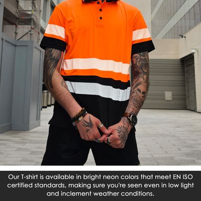 TSO126 - POLO ORANGE BLACK