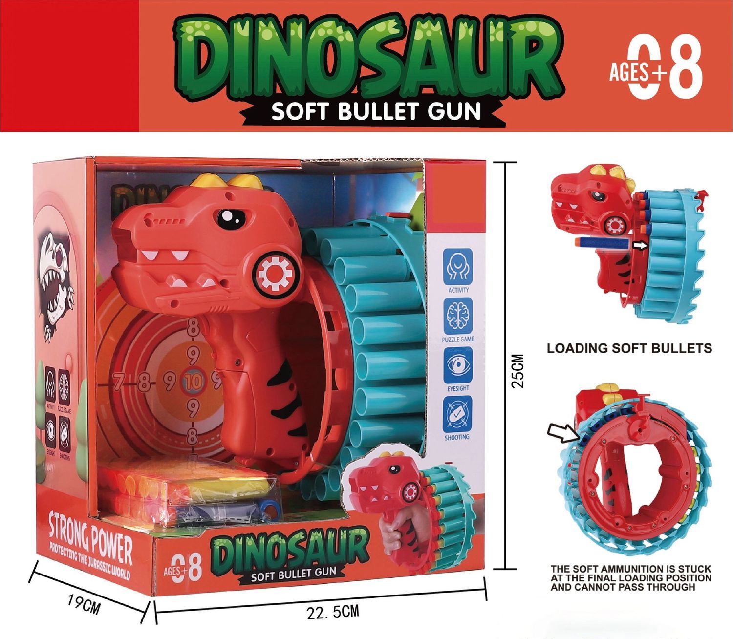 Dinosauro mitragliatore rotante