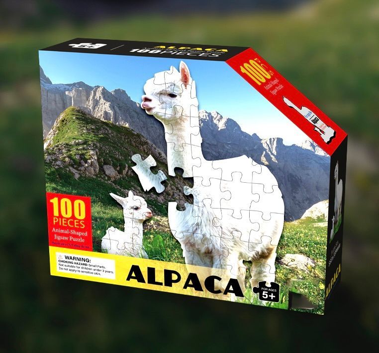 Puzzle Alpaca sagomato Pz 100