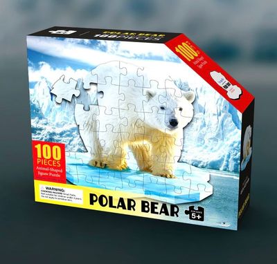 Puzzle Orso bianco sagomato Pz 100