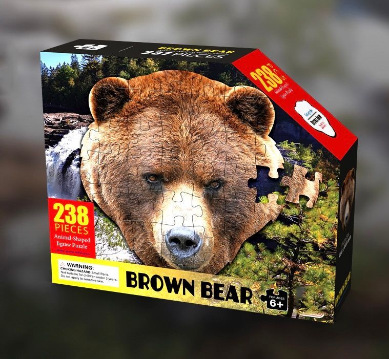 Puzzle Orso Bruno sagomato Pz 238