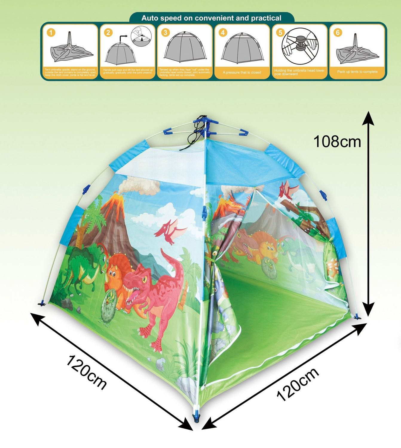 Tenda Dinosauri cm 120x120x108