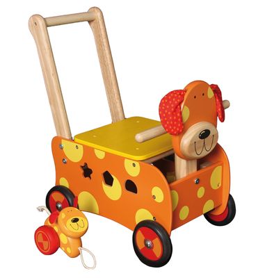 Carrello primi passi in legno CAGNOLINO