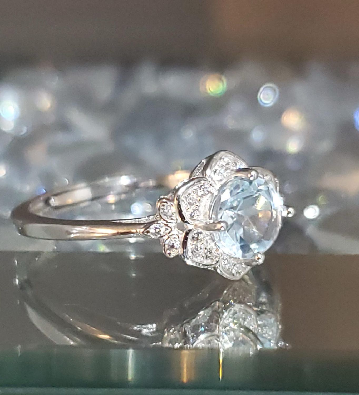 Sky Blue Topaz Sterling Silver Ring - Amayah