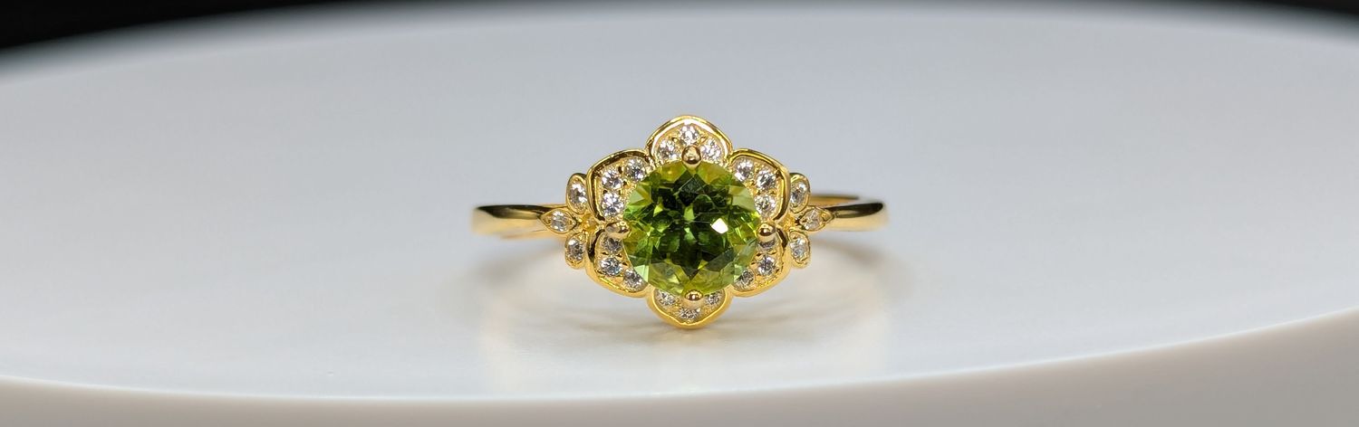 Peridot 18k Gold Plated Ring - Amayah