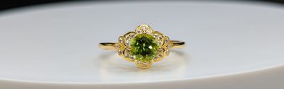 Peridot 18k Gold Plated Ring - Amayah