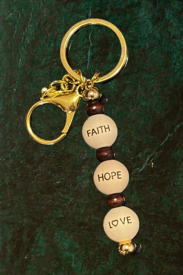Faith, Hope, Love Keychain