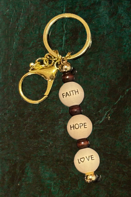 Faith, Hope, Love Keychain